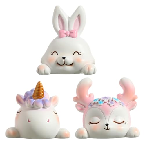 Happyyami 3 Stück Kreative Notizklammern Teiliges aus Resin Niedliche Desktop Foto Displays für Memo Notizen Karten für Schreibtischdekoration und von Happyyami