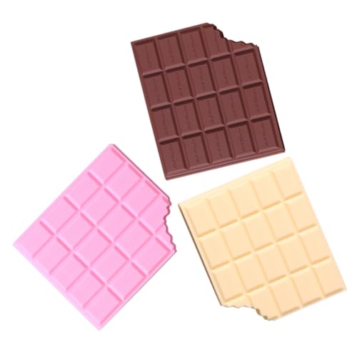 Happyyami 3 Stück Notizblock Aus Schokolade Tragbar Notizblock Mit Schokoladenmotiv Tasche Abdeckung Leer Winzig Schreibblock in Schokoladenform Mini Büro Schreibwaren Papier von Happyyami