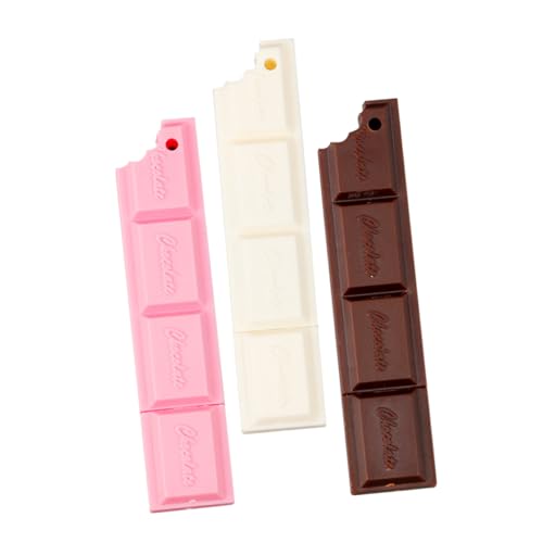 Happyyami 3 Stück Schokoladen-Kugelschreiber Büro-Schreibtisch-Accessoires ästhetisch schulmaterial ästhetisch Ästhetisches Briefpapier süße Stifte für Frauen Plastik von Happyyami