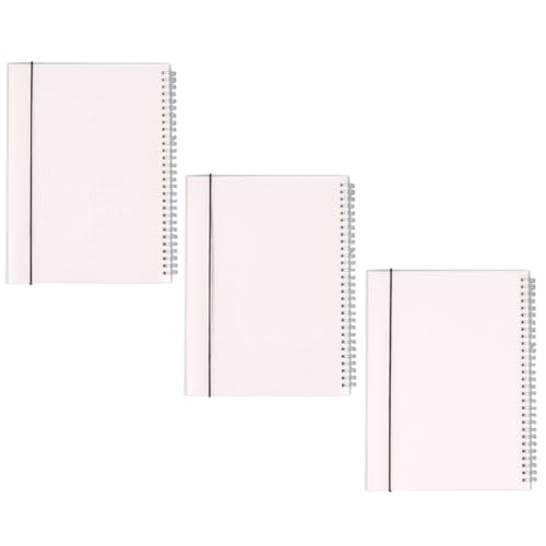Happyyami 3 Stück Teiliges Spiralnotizbuch Leeres Punkt und Gitterdesign Tragbares Tagebuch für Schüler Notizen und DIY Projekte für Schule und Alltag von Happyyami
