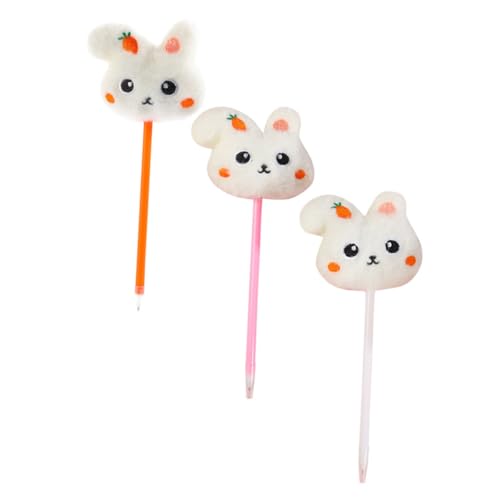 Happyyami 3 Stück Teiliges Süße Stoffkaninchen Kawaii Kugelschreiber mit Doll Topper Ergonomische Schreibgeräte für Studenten und Büro Niedliche Schreibwaren für Kreative Happyyami 3 Stück Teiliges Süße Stoffkaninchen Kawaii Kugelschreiber mit Doll Topper Ergonomische Schreibgeräte für Studenten und Büro Niedliche Schreibwaren für Kreative von Happyyami