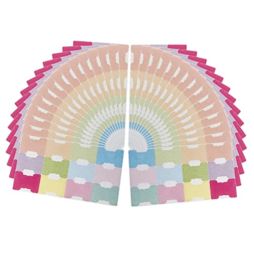 Happyyami 30 Blatt Klebende Index Tabs Beschreibbare Haftnotizen Bunten Farben Praktische Seitenmarker für Notizen Bücher und Planer Langlebig und Rutschfest für Schule Büro und Zuhause von Happyyami