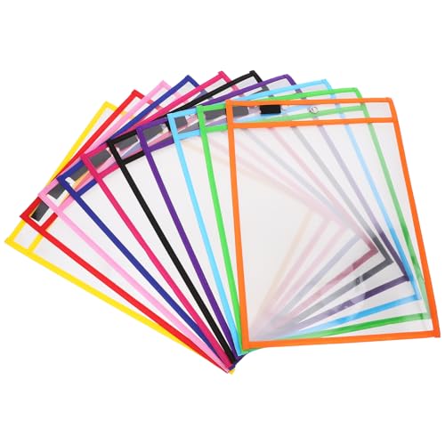 Happyyami 30 Stück Beschreibbar Trockener Radiergummi Tasche Transparente Taschenärmel Klare Taschen Für Das Klassenzimmer Trocken Abwischbare Taschen Tipp Ausstellung Büro Zufällige Farbe Happyyami 30 Stück Beschreibbar Trockener Radiergummi Tasche Transparente Taschenärmel Klare Taschen Für Das Klassenzimmer Trocken Abwischbare Taschen Tipp Ausstellung Büro Zufällige Farbe von Happyyami