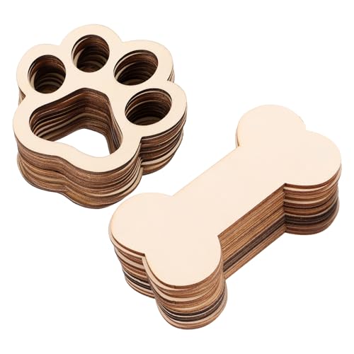 Happyyami 30 Stück Hundeknochen-Holzhandwerk – Ausschnitte aus Hundepfoten aus Holz – unbehandeltes Holz, DIY-Projekte, hängende Ornamente, Anhänger für Haustier-Party-Dekorationen Happyyami 30 Stück Hundeknochen-Holzhandwerk – Ausschnitte aus Hundepfoten aus Holz – unbehandeltes Holz, DIY-Projekte, hängende Ornamente, Anhänger für Haustier-Party-Dekorationen von Happyyami