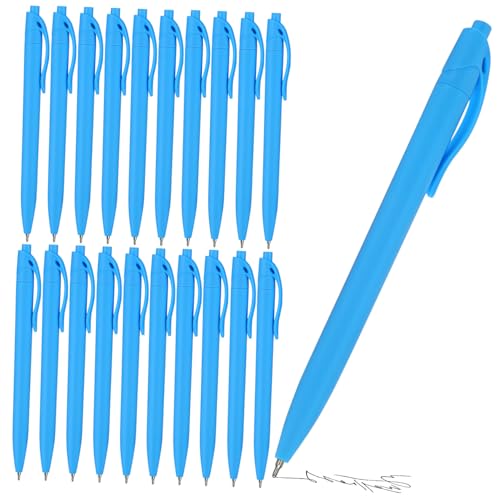 Happyyami 30 Stück Kugelschreiber Schreibzubehör Stifte Mit Mittlerer Spitze Schreibstift Drücken Büro Stifte Bürobedarf Stifte Tintenroller Plastik Sky-blue von Happyyami