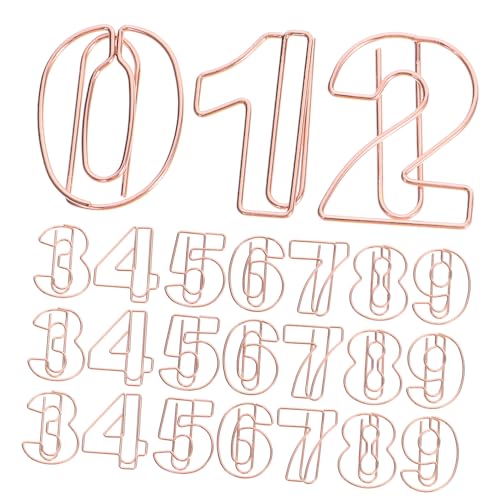 Happyyami 30 Stück kleine Büroklammer farbig Papier Datei dokumentieren geformt Büroklammern bürozubehör bürodekoration Briefklammer Büroklammer aus Metall Clips zum Basteln Rose Gold von Happyyami