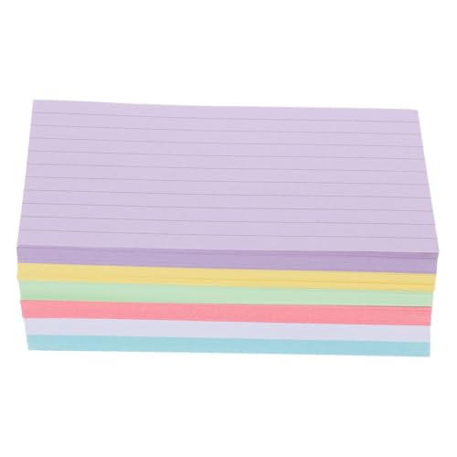 Happyyami 300 Blatt Farbige Karteikarten Linierte Karteikarten Schulmaterial Pads Lehre Studieren Leere Karteikarten Notizen Ungefüttert Unterrichten Schreibtisch Mit Papier von Happyyami