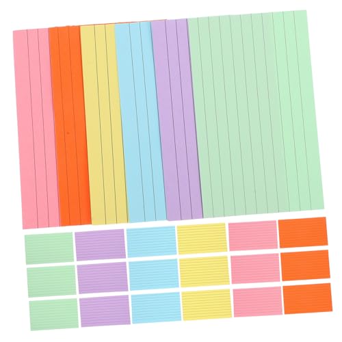 Happyyami 300 Stück Notizbuch bunte Notizkarten bunte Karteikarten Kleine Karteikarten linierte Karteikarten linierte Notizkarten farbige Karteikarten Tab-Karteikarten Papier von Happyyami
