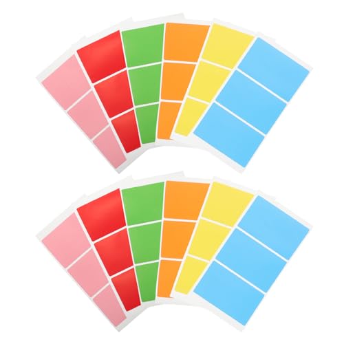 Happyyami 36 Blatt Selbstklebende Namensschilder für Kleidung Bunte Etiketten Beschriften für Einfache Kennzeichnung von Textilien und Materialien Farben von Happyyami
