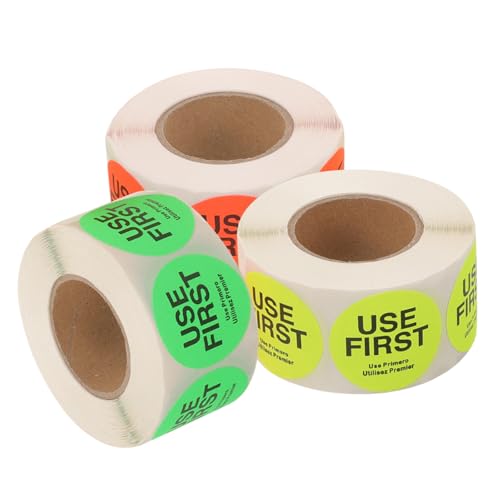 Happyyami 3Rollen Lebensmitteletiketten Selbstklebende Aufkleber für Restaurant und Lebensmittelservice Ablösbar zur Organisation von Lager und Transport Fluoreszierend Happyyami 3Rollen Lebensmitteletiketten Selbstklebende Aufkleber für Restaurant und Lebensmittelservice Ablösbar zur Organisation von Lager und Transport Fluoreszierend von Happyyami