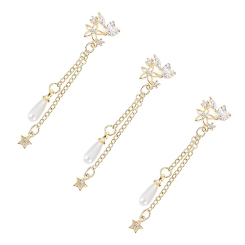 Happyyami 3Stücke Nagelkunst Aufkleber Perlen Anhänger DIY Maniküreschmuck Für Nageldesigns Für Professionelle Und Persönliche Anwendungen Happyyami 3Stücke Nagelkunst Aufkleber Perlen Anhänger DIY Maniküreschmuck Für Nageldesigns Für Professionelle Und Persönliche Anwendungen von Happyyami