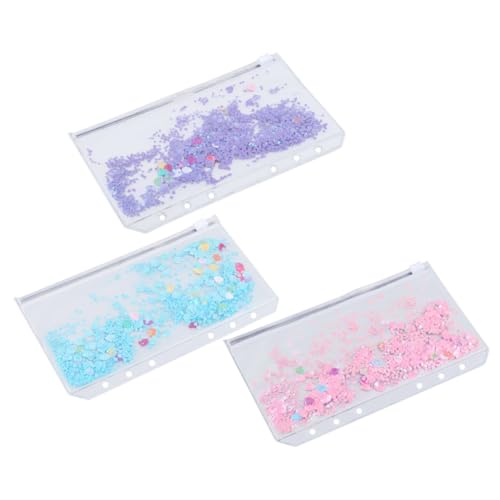 Happyyami 3Stücke Reißverschlusstaschen aus Extra Dickem Transparente Aufbewahrungstaschen für Schule und Reisen für Stifte Notizen und Kleine Gegenstände von Happyyami