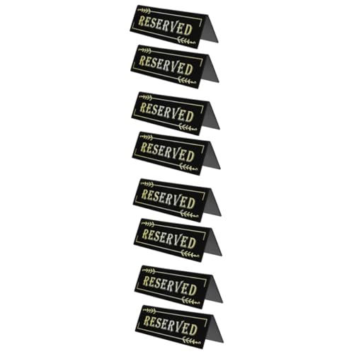 Happyyami 4 Sätze Acryl Kartenschild Kartentisch Reserviert Schild Für Stühle Reserviert Tisch Schild Schwarze Reservierungsschilder Für Tische Tischkarten Tischkarten Für 2 Stücke * 4 von Happyyami