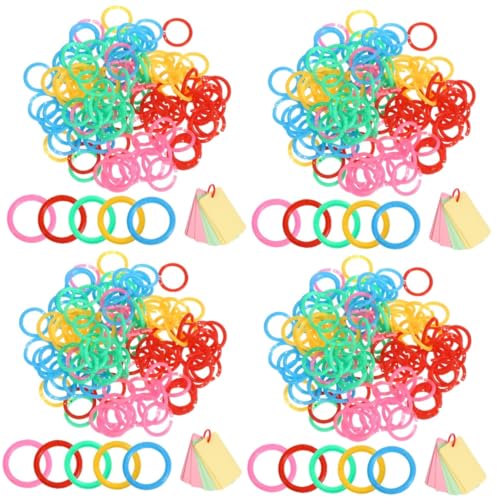 Happyyami 4 Sätze Kunststoff Ring Karteikarten Farbkreis Scrapbooking Ringe Reifen Verschiedene Lose Notizkarten Pastell Bindegröße Büro Klein Revision Rund Für 120 Stück * 4 von Happyyami