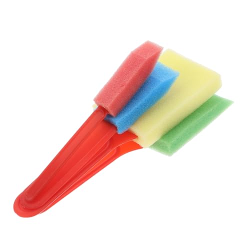 Happyyami 4 Sets Malwerkzeuge Pinsel Malerpinsel Kunstschwamm Schaumstoffpinsel Schwamm Malerpinsel Schwammpinsel Zum Malen Wassermalpinsel Malschwamm Kinderfarbe Kunststoff von Happyyami