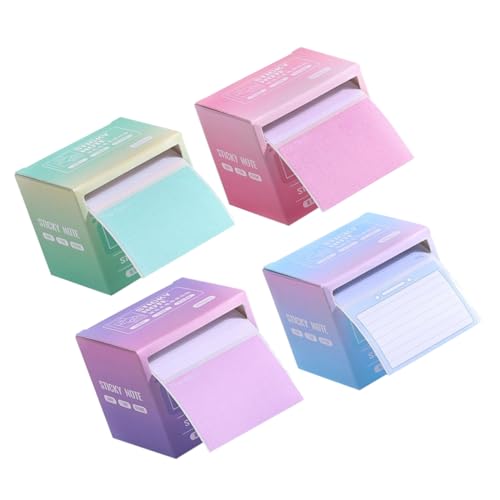 Happyyami 4 Stück Briefpapier Klebestreifen Seitenmarkierungen, klebrige Registerkarten Bürobedarf Memo-Aufkleber von Happyyami