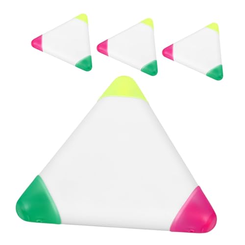 Happyyami 4 Stück Bunte Triangel Textmarker Fluoreszierende Marker für Notizen Schüler und Bürobedarf Kreatives Design für Schule und Arbeit Happyyami 4 Stück Bunte Triangel Textmarker Fluoreszierende Marker für Notizen Schüler und Bürobedarf Kreatives Design für Schule und Arbeit von Happyyami