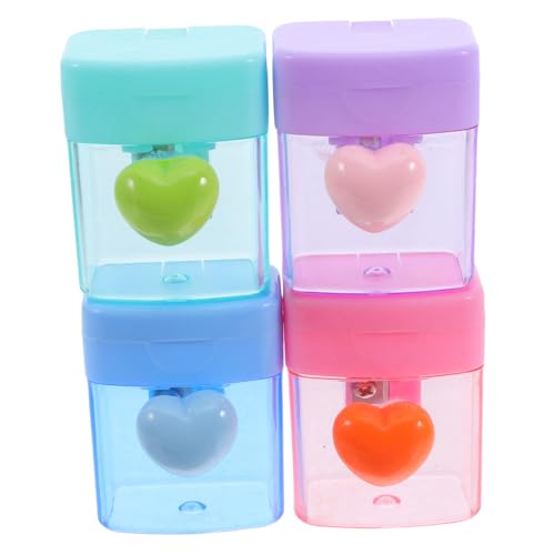 Happyyami 4 Stück Einzellochstiftmesser Handbleistiftspitzer Buntstiftspitzer Manueller Bleistiftspitzer Taschenbleistiftspitzer Bleistiftspitzer Für Mini- Handspitzer Plastik von Happyyami