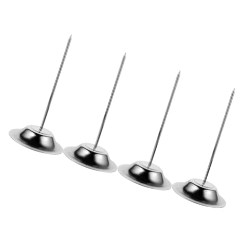 Happyyami 4 Stück Menü-Inserter Beleghalterspitze Memohalter mit gerader Stange Notizhalterspitze Ticketspitze Inhaber von Restaurants Quittung Rostfreier Stahl Silver von Happyyami