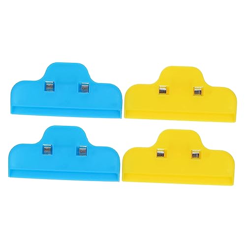 Happyyami 4 Stück Zeichenbrett Clips Kunststoff Binder Clips für Zeichenpapier Blaue Gelbe für Künstler Studenten und Bürobedarf von Happyyami