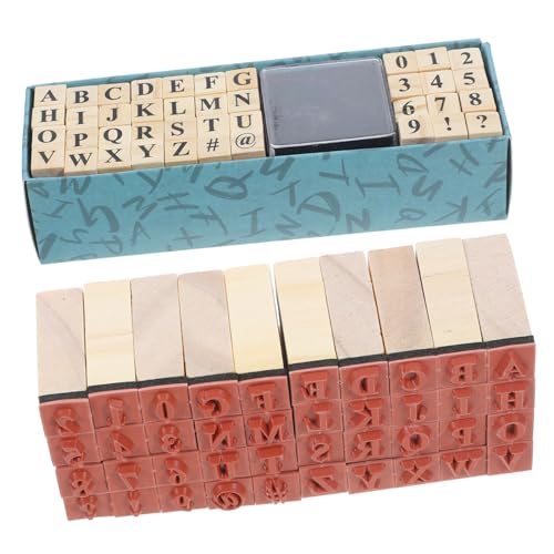 Happyyami 40 Stück hölzernes Siegel Stempelblöcke zum Basteln Lehrerstempel Zeitschrift Alphabetstempel zum Basteln Mini-Stempel stempel kinderstempel Holzstempel Sammelalbum liefert von Happyyami
