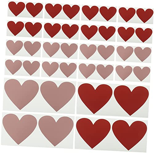 Happyyami 40Stücke Herzaufkleber Kratzetiketten Selbstklebende DIY für Valentinstag und Hochzeiten Überraschungsspiel Requisiten und Roségold von Happyyami