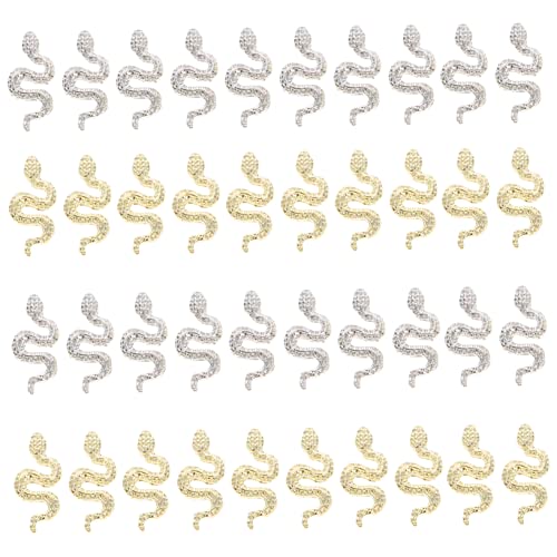 Happyyami 40Stücke Schlange Charms DIY Nageldekoration Für Acrylnägel Einzigartiges Design Für Nagelkunst Und Maniküre von Happyyami