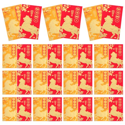 Happyyami 48 Rote Umschläge Vietnamesischen Neujahr: Rote Päckchen Pferdejahr 2026 – Glückstaschen Lai See Hong Bao – Li Xi-umschlag – Für Gastgeschenke Mondfest Im Frühling, Happyyami 48 Rote Umschläge Vietnamesischen Neujahr: Rote Päckchen Pferdejahr 2026 – Glückstaschen Lai See Hong Bao – Li Xi-umschlag – Für Gastgeschenke Mondfest Im Frühling, von Happyyami