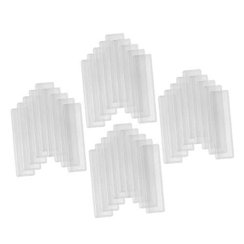 Happyyami 4Blätter Selbstklebende Wasserdichte Etikettenhüllen Transparente für Karten für Regale und Aufbewahrung Langlebig und Reißfest von Happyyami