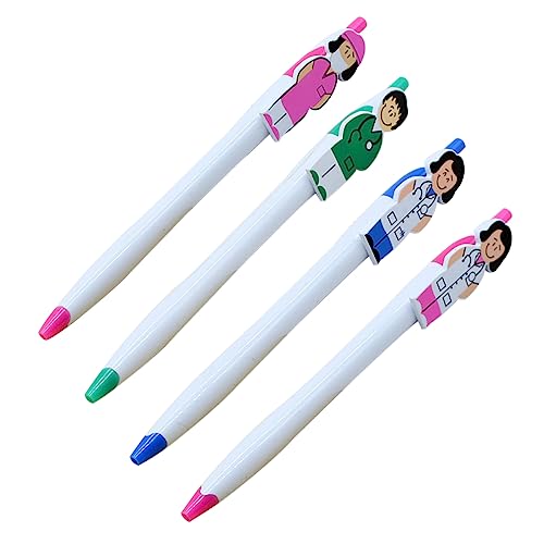 Happyyami 4Stücke Cartoon Kugelschreiber für Krankenschwestern Lustige Druckkugelschreiber mit Buntem Design Tragbar und Langlebig für Büro und Schule Perfektes Happyyami 4Stücke Cartoon Kugelschreiber für Krankenschwestern Lustige Druckkugelschreiber mit Buntem Design Tragbar und Langlebig für Büro und Schule Perfektes von Happyyami