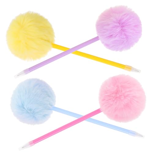Happyyami 4Stücke Dekorative Flauschige Kugelschreiber mit Pompom Aufsatz Ergonomisch Gestaltete Schreibstifte für Schule Büro und Kreative Bastelprojekte Happyyami 4Stücke Dekorative Flauschige Kugelschreiber mit Pompom Aufsatz Ergonomisch Gestaltete Schreibstifte für Schule Büro und Kreative Bastelprojekte von Happyyami
