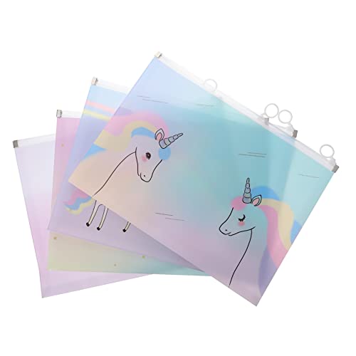Happyyami 4Stücke Wasserdichte Dateiordner Mit Einhorn Muster Multifunktionale Zip Beutel Für Büro Kreative Dokumentenhalter Für Aufbewahrung Happyyami 4Stücke Wasserdichte Dateiordner Mit Einhorn Muster Multifunktionale Zip Beutel Für Büro Kreative Dokumentenhalter Für Aufbewahrung von Happyyami