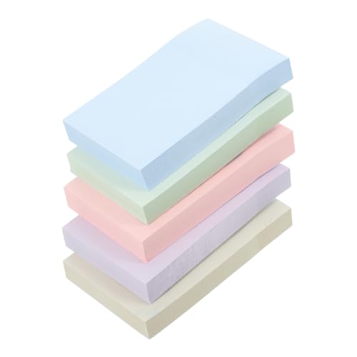 Happyyami 5 Sätze Fünf Sets Bunte Memo Pads Selbstklebende Notizzettel für Schule Büro und Zuhause Praktische Abreißbare Haftnotizen Dekorative Sticky Tabs für Kreative Anwendungen von Happyyami