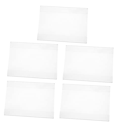 Happyyami 5 Stück Acryl Preisschildhalter Set Transparente Etikettenhalter für Supermärkte und Geschäfte Stabil und Bruchsicher Einfache Handhabung Glatte Kanten von Happyyami