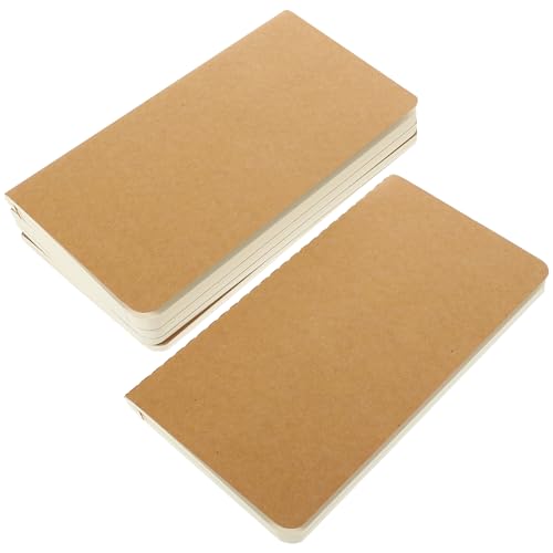 Happyyami 5 Stück Leere Notizbücher aus Kraftpapier Kreative Tragbare Terminkalender für Reisen Notizen und Inspiration Zufällige Designs für Schule und Büro von Happyyami