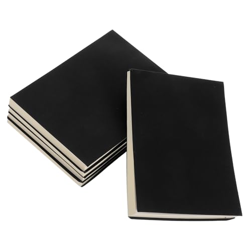 Happyyami 5 Stück Leeres Rubbelpapier kleines Skizzenbuch Mini-Blanko-Notizblöcke Notizblock-Masse kleiner Taschennotizblock Notizbuch aus Normalpapier Mini-Notizbuch Black von Happyyami