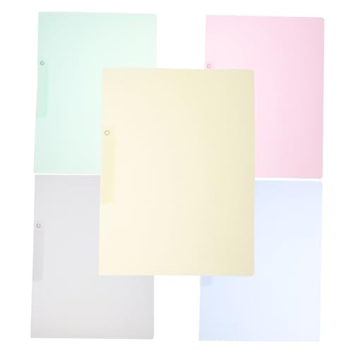 Happyyami 5 Stück Mappe aktenordner aktenkoffer Ordnersatz büromaterial Ordnerhefter Veranstalter Kanzleipapier Clip übersichtliche Berichtsleisten Inhaber einer Geburtsurkunde für Reisen von Happyyami