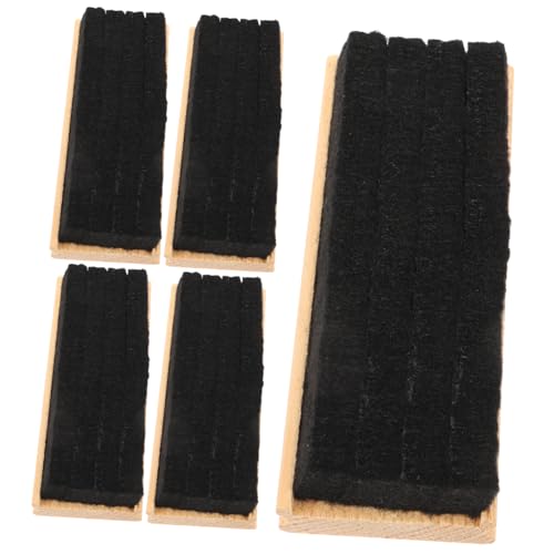 Happyyami 5 Stück Tafelkreidewischer kleine Whiteboard-Radiergummis trocken abwischbare Radiergummis Schwarz trockener Tafelwischer Kreidereiniger trocken abwischbarer Radiergummi Wollfilz von Happyyami