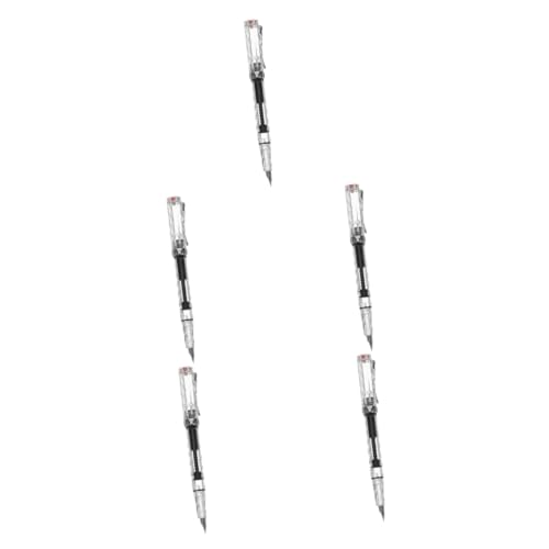 Happyyami 5 Stück transparenter Stift Füller Beschriftungsstifte Schreiben von Füllfederhaltern Bußgeld Kalligraphie Tintenstift Tinte Füllfederhalter Büro Stift Plastik von Happyyami