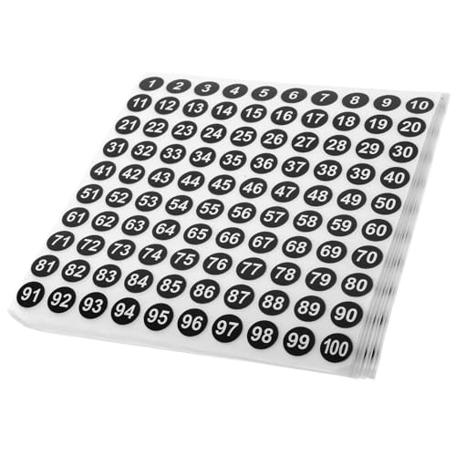 Happyyami 50 Blatt Kreisförmige Zahlenaufkleber Selbstklebende Etiketten für Kleidung Praktische Klassifizierungsetiketten für Organisation und Beschriftung Happyyami 50 Blatt Kreisförmige Zahlenaufkleber Selbstklebende Etiketten für Kleidung Praktische Klassifizierungsetiketten für Organisation und Beschriftung von Happyyami