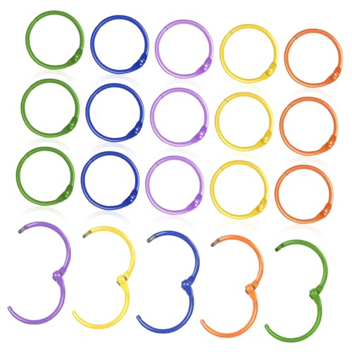 Happyyami 50 Stück Farbenfroher Schlüsselbund -Anhängerring schlüsselanhänger offene ringe Ringbuch Buntes Bindungsbindungsbind mit schlüsselringe Notebook-Discs Ringordner für lose Blätter Happyyami 50 Stück Farbenfroher Schlüsselbund -Anhängerring schlüsselanhänger offene ringe Ringbuch Buntes Bindungsbindungsbind mit schlüsselringe Notebook-Discs Ringordner für lose Blätter von Happyyami