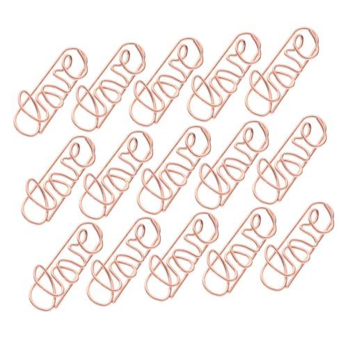 Happyyami 50 Stück Metall -Büroklamme geldumschläge umschlag Dokumentenhalter metallclips büro accessoires süße Büroklammern geformt Papier Buchleseclips Office-Dokumentenklammern Eisen von Happyyami