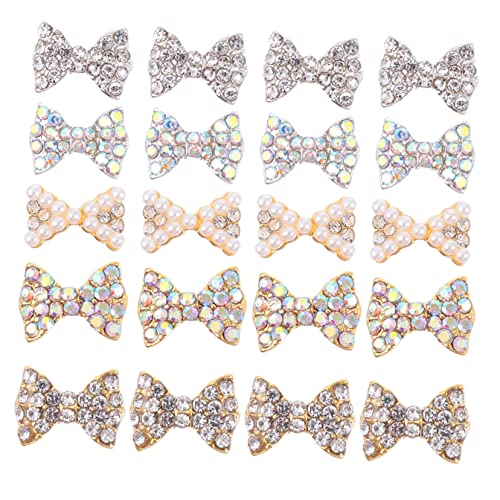 Happyyami 50 Stück Nail Art Charms Strass Schmetterling Dekorationen für Nageldesign Selbstklebend und Einfach Anzuwenden für Kreative Nail Art Projekte von Happyyami
