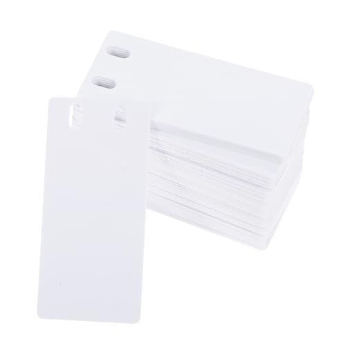 Happyyami 50 Stück PVC Kabel Identifikationsetiketten Wasserdichte Beschriftungslabels für Kabelmanagement Leere PVC Kabelanhänger für Strom und Telekommunikationsanwendungen von Happyyami
