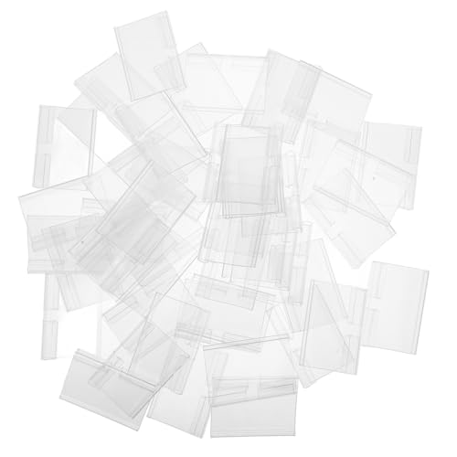 Happyyami 50 Stück Preisschilderhalter für Regale Transparente Etikettenhalter aus Robustem Einfach zu Bedienen für Supermärkte und Geschäfte von Happyyami