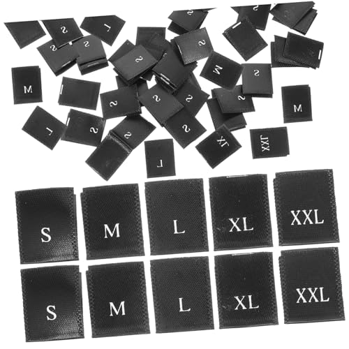 Happyyami 500 Stück Größenetikett Kleidungsetikett Hersteller Namensschilder Für Kleidung Gewebte Stoffetiketten Etiketten Für Stoffgrößen Kleine Gurtetiketten Black Schleife Happyyami 500 Stück Größenetikett Kleidungsetikett Hersteller Namensschilder Für Kleidung Gewebte Stoffetiketten Etiketten Für Stoffgrößen Kleine Gurtetiketten Black Schleife von Happyyami