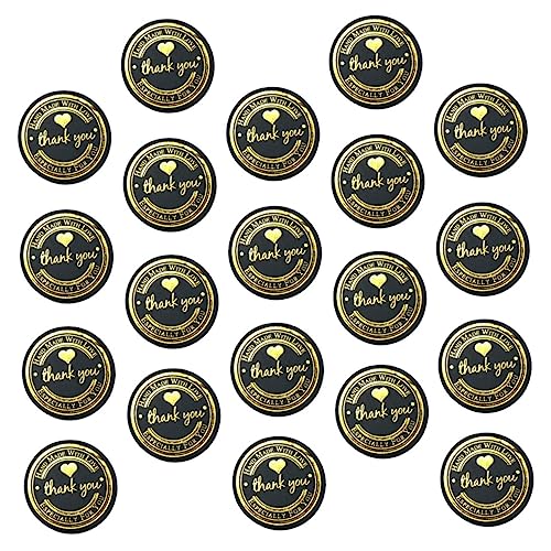 Happyyami 500Stücke Goldene Stempelaufkleber Selbstklebende Siegelaufkleber für Verpackungen Kreative Geschenkdekoration und DIY für Besondere Anlässe von Happyyami