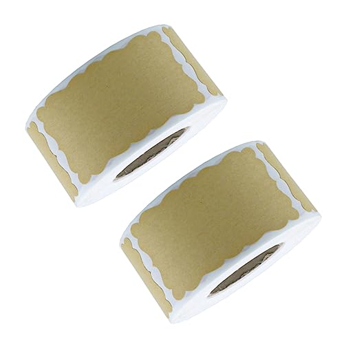 Happyyami 500Stücke Kraftpapier Aufkleber Selbstklebende Geschenkaufkleber Für DIY Verpackungen Beschriften Von Geschenken Und Verpackungen von Happyyami