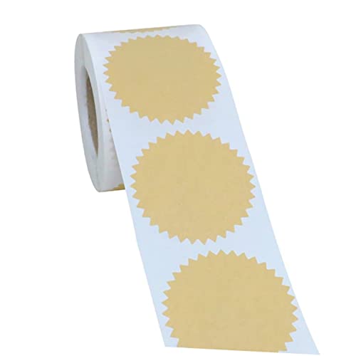 Happyyami 500Stücke Party Aufkleber Kraftetiketten Leere Geschenkversiegelungsaufkleber für Kreative Dekoration und Personalisierte Geschenkverpackungen von Happyyami