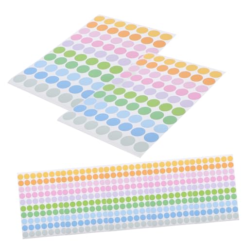 Happyyami 50Blätter Punktaufkleber Selbstklebende Farbige Kreisaufkleber für Organisation DIY Markierung Bürobedarf Zuhause Schule Lager Vielseitig von Happyyami
